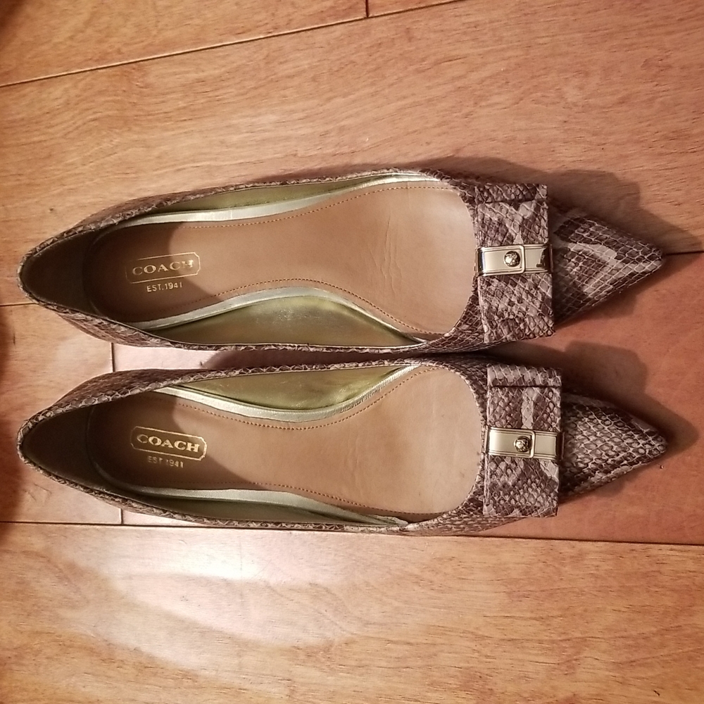 Coach Snakeskin Pumps